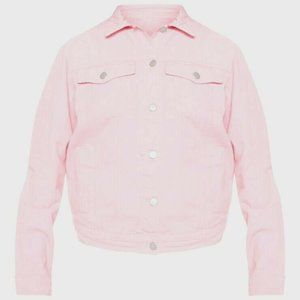 New Michael Kors pink Demin Jacket size XL